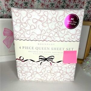 Pink Bow Coquette Sheet Set